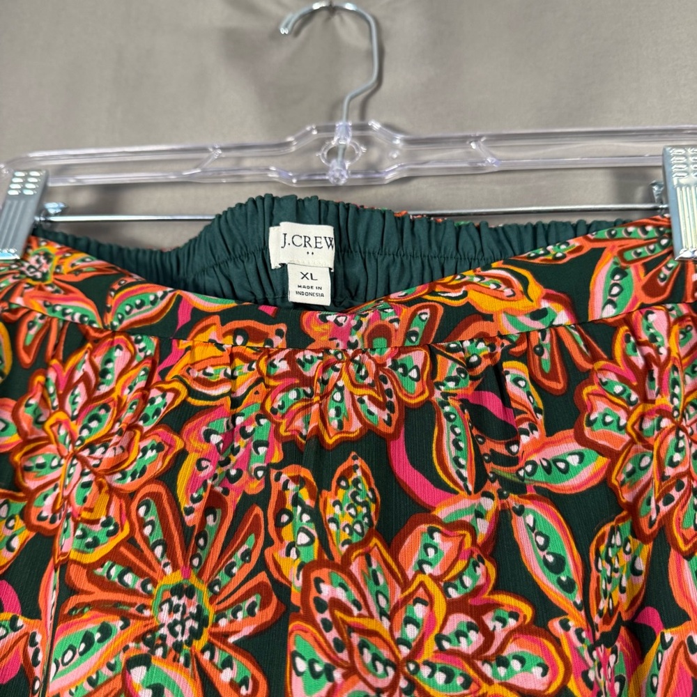 J.Crew Factory Women XL Preppy Floral Verte Fern Canyon Tiered Lined Mini Skirt - Picture 5 of 7